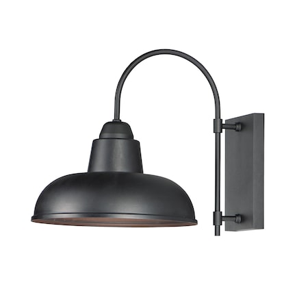 Maxim Lighting Industrial 1-Light 13.75" Wide Black Outdoor Wall Sconce 10118BK